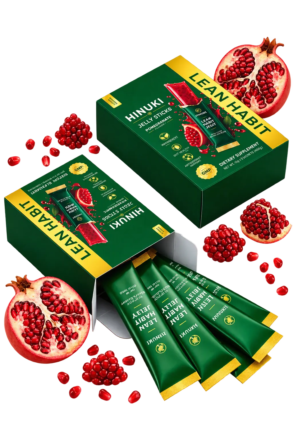 Hinuki Korean Jelly Pomegranate-Flavoured Jelly Sticks
